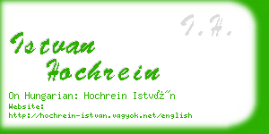 istvan hochrein business card